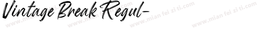 Vintage Break Regul字体转换